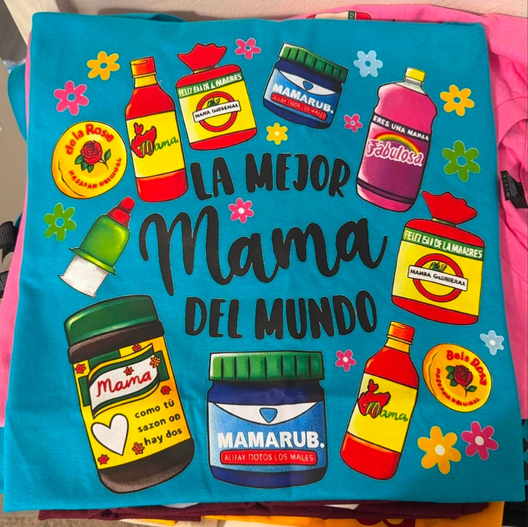 Mother’s Day Graphic “La Mejor Mama Del Mundo” Cotton T-Shirt