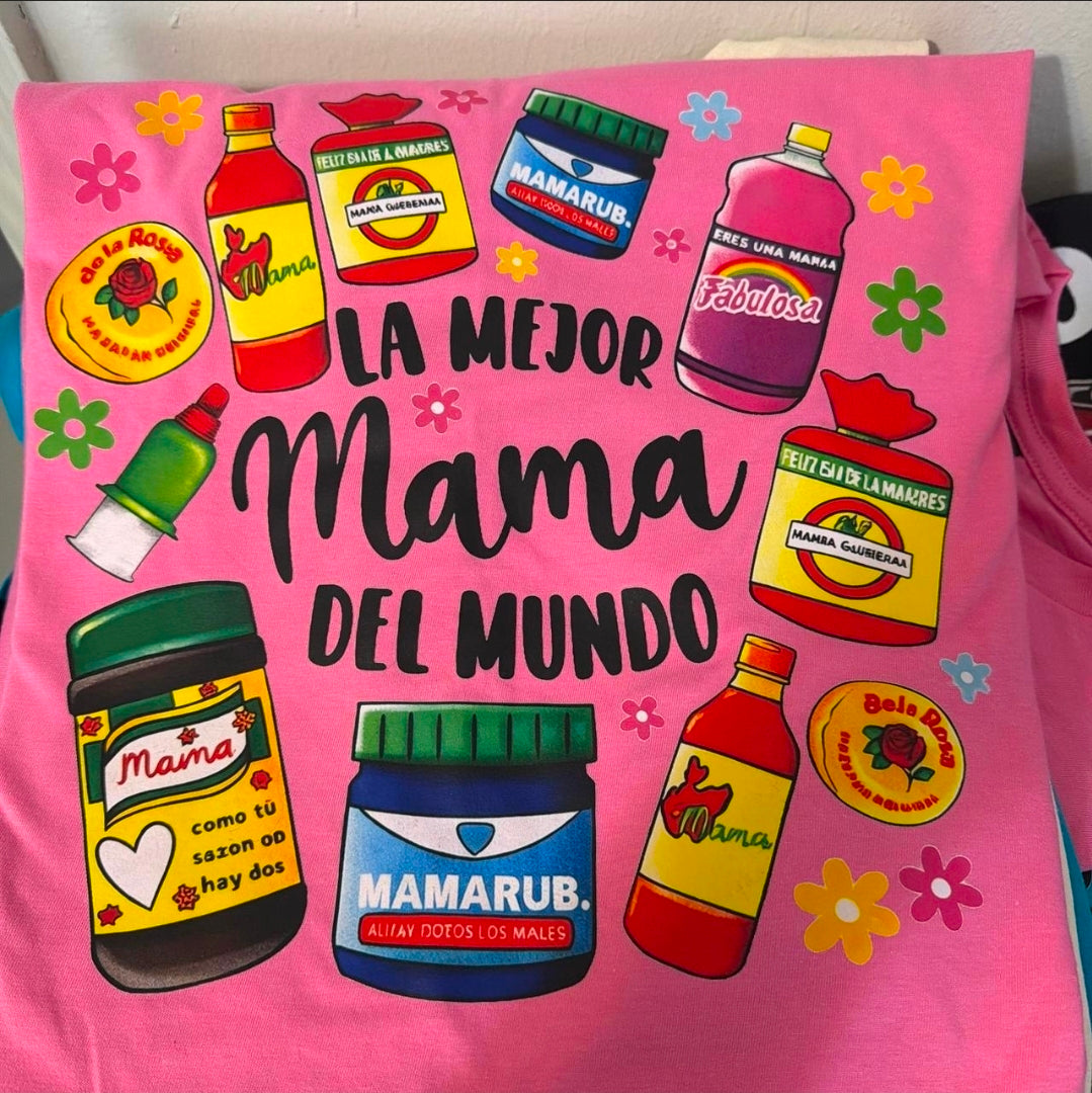 Mother’s Day Graphic “La Mejor Mama Del Mundo” Cotton T-Shirt