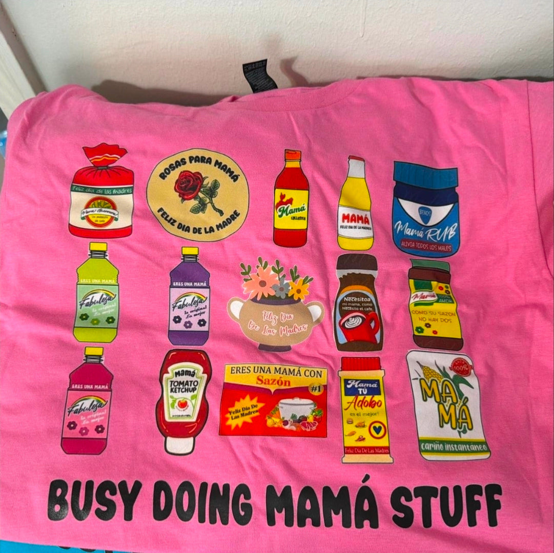 Busy Doing Mama Stuff Graphic print Cotton T-Shirt