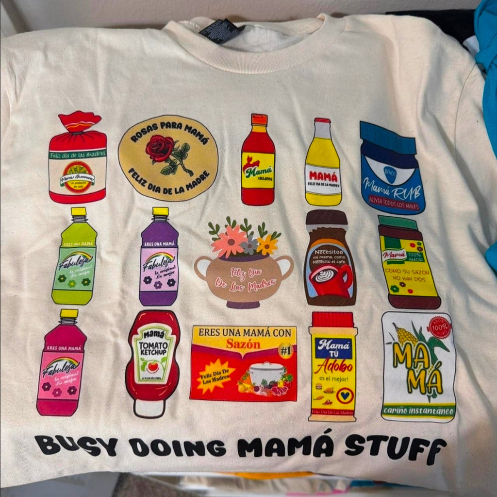 Busy Doing Mama Stuff Graphic print Cotton T-Shirt