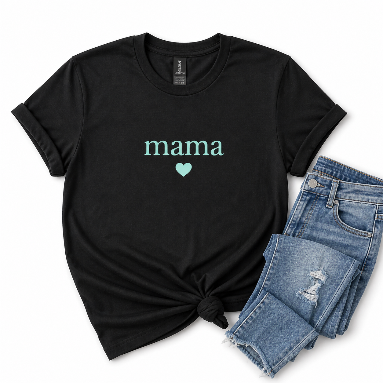 Mama Heart Minimalist Graphic T-Shirt